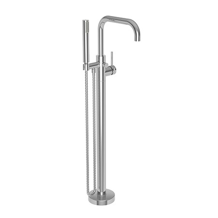 Newport Brass Exposed Tub and Hand Shower Set, 3, Floor, Polished Chrome 1400-4261-26